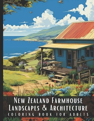 New Zealand Farmhouse Landscapes & Architecture Coloring Book for Adults: Beautiful Nature Landscapes Sceneries and Foreign Buildings Coloring Book fo by Palette, Artful