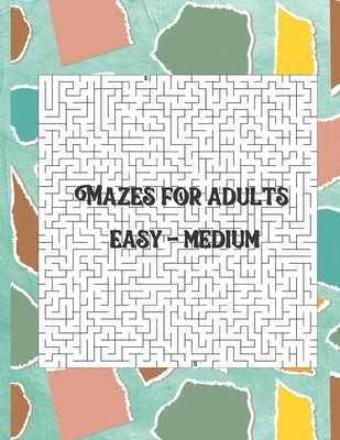 Mazes for adults: Easy - Medium level in large size book by Walker, Jean