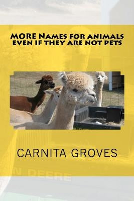 MORE Names for animals even if they are not pets by Groves Sr, Carnita M.