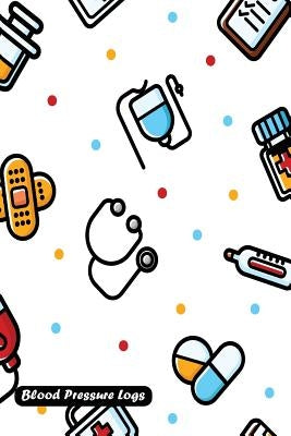 Blood Pressure Log: Medical pattern cover by Shamrock Logbook