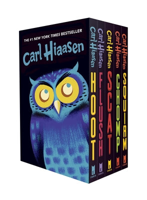 Hiaasen 5-Book Trade Paperback Box Set: Hoot; Flush; Scat; Chomp; Squirm by Hiaasen, Carl