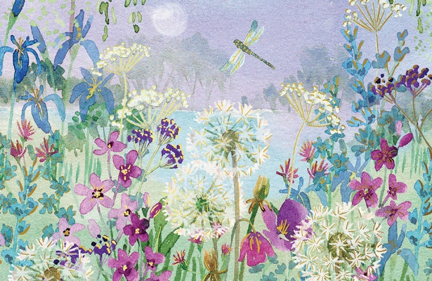 Dragonflies & Dandelions Note Cards (14 Cards, 15 Self-Sealing Envelopes) by Peter Pauper Press Inc