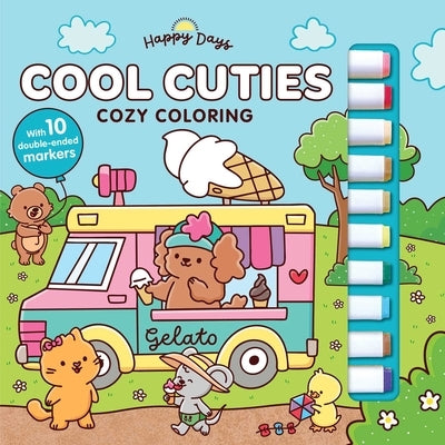 Cool Cuties: Cozy Coloring Kit: Deluxe Folder with 10 Markers! by Aiello, Elena