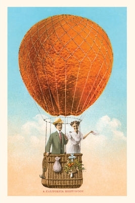The Vintage Journal California Honeymoon, Couple in Orange Balloon by Found Image Press