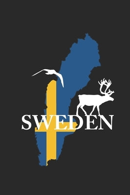 Wikstroem - Notes: Sweden country flag moose - Notebook 6x9 dot grid by Ode, Felix