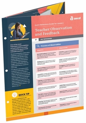 Teacher Observation and Feedback (Quick Reference Guide for Leaders) by Schwanke, Jen