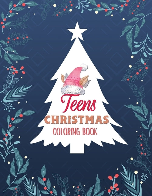 Teens Christmas Coloring Book: Christmas Fun Grayscale Coloring Pages, Coloring Book for Adults Featuring Beautiful Winter Florals, Relaxing Flower P by Studio, Voloxx