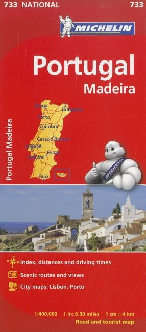 Michelin Portugal, Madeira Road and Tourist Map by Michelin