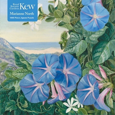 Adult Jigsaw Puzzle Kew: Marianne North: Amatungula and Blue Ipomoea, South Africa: 1000-Piece Jigsaw Puzzles by Flame Tree Studio