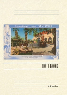 Vintage Lined Notebook Greetings from Mission Santa Barbara, California by Found Image Press
