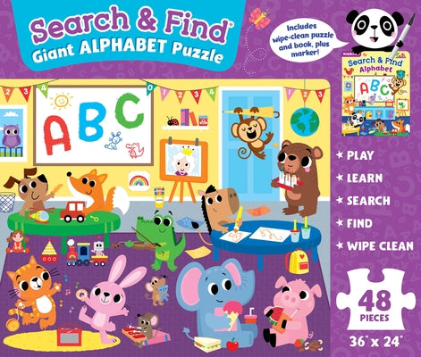 Search & Find Book and Puzzle Alphabet: Book and Puzzle Set [With Wipe-Clean Book] by Kidsbooks