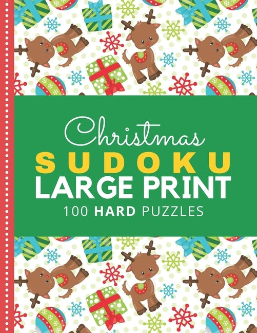 Christmas Sudoku Large Print: Baby Reindeer Ornament Theme / 100 Hard Puzzles With Solutions / 9x9 Grid / 1 Grid Per Page / Christmas Gift for Kids Te by Press, Inside The Box