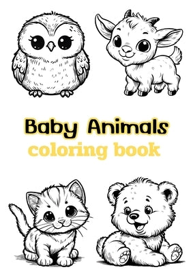 Baby Animals coloring book: Children's coloring pages + word search puzzles by K, Beccanica
