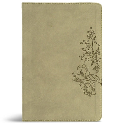 CSB Large Print Thinline Bible, Digital Study Edition, Sage Suedesoft Leathertouch by Csb Bibles by Holman