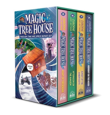 Magic Tree House Through Time and Space Boxed Set: Graphic Novels 5-8: Night of the Ninjas; Afternoon on the Amazon; Sunset of the Sabertooth; Midnigh by Osborne, Mary Pope