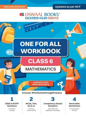 Oswaal NCERT & CBSE One For All Workbook Mathematics Class 6 Updated As Per NCF MCQ's VSA SA LA For Latest Exam by Oswaal Editorial Board