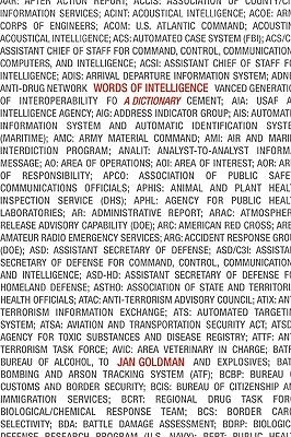 Words of Intelligence: A Dictionary by Goldman, Jan