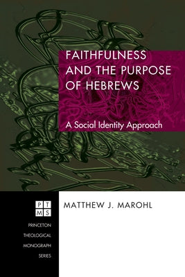 Faithfulness and the Purpose of Hebrews by Marohl, Matthew J.