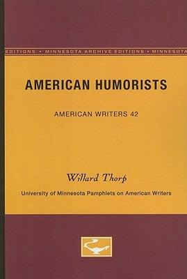 American Humorists by Thorp, Willard