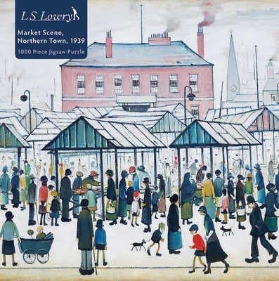 Adult Jigsaw Puzzle L.S. Lowry: Market Scene, Northern Town, 1939: 1000-Piece Jigsaw Puzzles by Flame Tree Studio