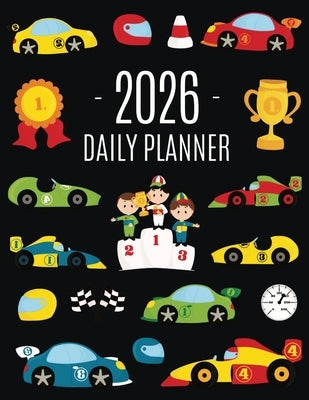 Race Car Planner 2026: For All Your Weekly Appointments! 12 Months Daily Organizer with Cool Automobiles (January-December) by Press, Pimpom Pretty
