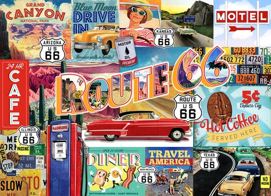 Route 66 1000-Piece Puzzle by Curtis Publishing
