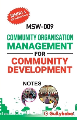 MSW-009 Community Organisation Management for Community Development by Panel, Gullybaba Com
