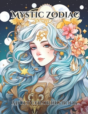Mystic Zodiac Adult Coloring Book: 40 Beautiful Astrological Art Mindfulness Relaxation Stress-Relief Horoscope Designs Art Therapy by Işık, Aleyna