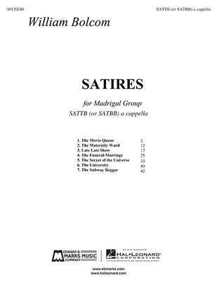 Satires: Satb Madrigal Group A Cappella by Bolcom, William