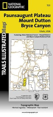 Mount Dutton, Aquarius Plateau Map by National Geographic Maps