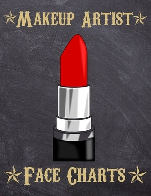 Makeup Artist Face Charts: Makeup cards to paint the face directly on paper with real make-up - Ideal for: professional make-up artists, vloggers by Dyzamora, From