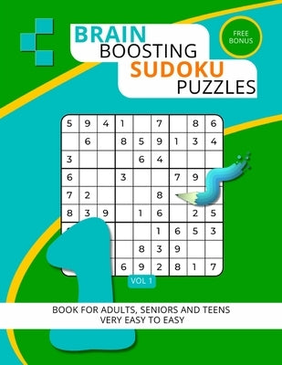 Brain Boosting Sudoku Puzzles: Book for Adults, Seniors And Teens by Studio, Abstract Play