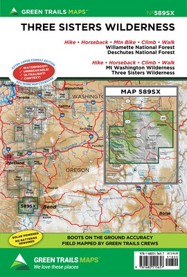 Three Sisters West, or No. 589sx by Maps, Green Trails