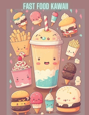 "Kawaii Bites: A Sweet and Playful Coloring Book of Fast Food Delights" by 19, Adamgh