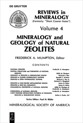 Mineralogy and Geology of Natural Zeolites by Mumpton, Fred A.