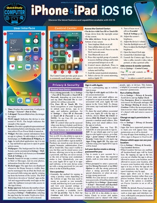 iPhone & iPad IOS 16: A Quickstudy Laminated Reference Guide by Kepler, Jennifer