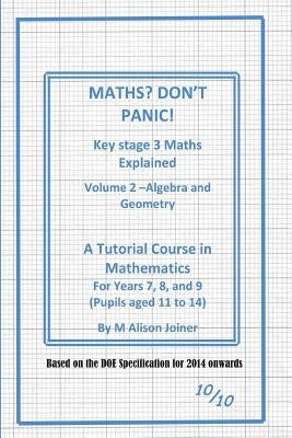 Maths? Don't Panic!: Algebra and Geometry by Joiner, Alison