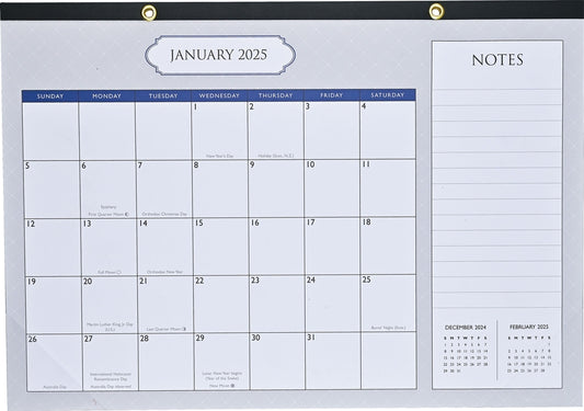 2025 Classic Desk Pad and Wall Calendar (11 X 17) - (12-Month Calendar with 152 Bonus Stickers!) by Peter Pauper Press Inc