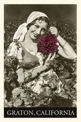 Vintage Journal Peasant Woman with Grapes by Found Image Press
