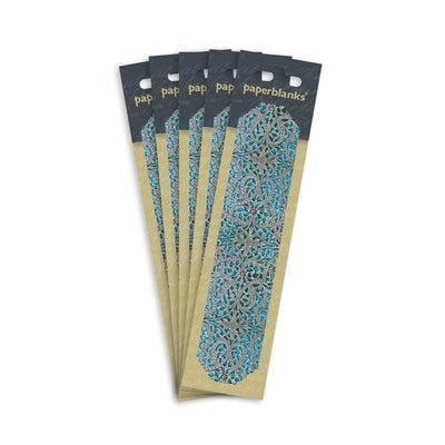 Paperblanks Maya Blue 5-Pack Refill Silver Filigree Collection Bookmark by Paperblanks