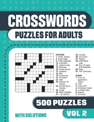 Crosswords Puzzles for Adults: Crossword Book with 500 Puzzles for Adults. Seniors and all Puzzle Book Fans - Vol 2 by Books, Visupuzzle