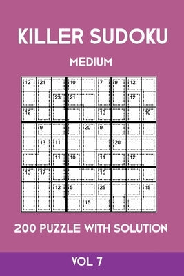 Killer Sudoku Medium 200 Puzzle WIth Solution Vol 7: Advanced Puzzle Sumdoku Book,9x9, 2 puzzles per page by Sumdoku, Tewebook