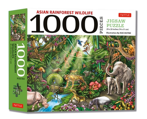 Asian Rainforest Wildlife - 1000 Piece Jigsaw Puzzle: Finished Size 29 in X 20 Inch (74 X 51 CM) by Huynh, Hue