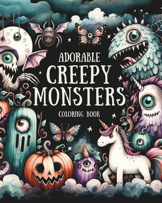 Adorable Creepy Monsters Coloring Book: For Adults, Teens, Kids Ages 8-12. Cute Mystery, Fantasy, Mystical, Horror Creatures & Christmas Gifts by Roman Acosta, Diego Carlos