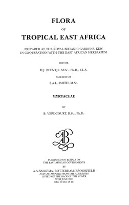 Flora of Tropical East Africa - Myrtaceae (2001) by Verdcourt, B.