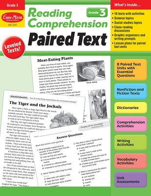 Reading Comprehension: Paired Text, Grade 3 Teacher Resource by Evan-Moor Corporation