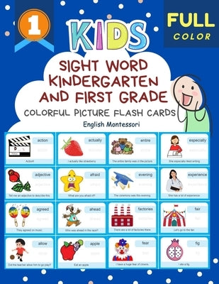 Sight Word Kindergarten and First Grade Colorful Picture Flash Cards English Montessori: Learning to read basic vocabulary card games. Improve reading by Classroom, Smart