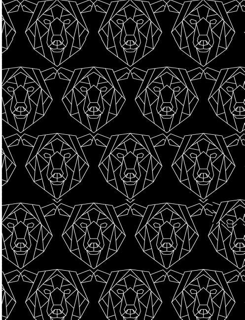 Polygonal Grizzly Bear: Bear Pattern College Ruled Line Notebook by Sterling, Jen