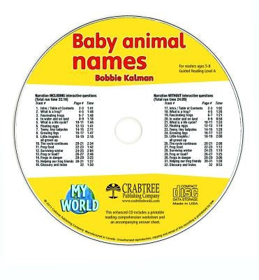 Baby Animal Names - CD Only by Kalman, Bobbie