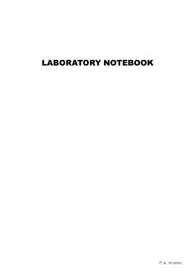 Laboratory Notebook by Kramer, P. a.